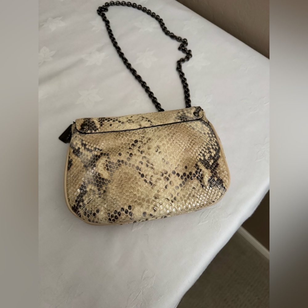 Coach Kristin Python Embossed Crossbody Bag with a detachable chain strap. - Picture 2 of 6